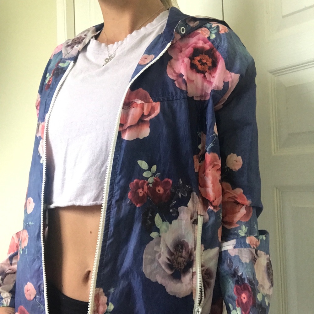 Vintage Floral Windbreaker